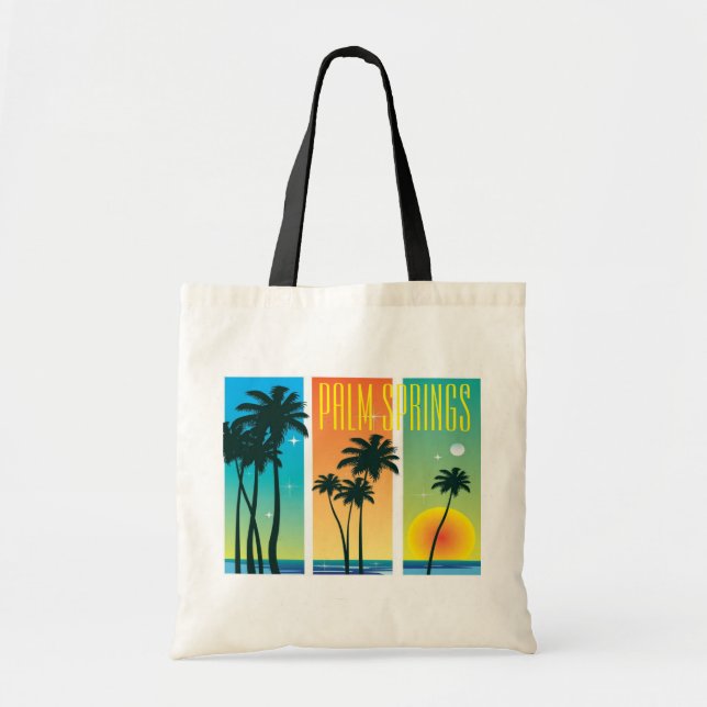 Palm Springs California Palm Trees Budget Tote (Front)