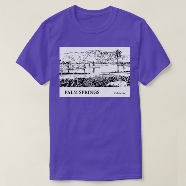 Palm Springs California TShirt 1 (Design Front)