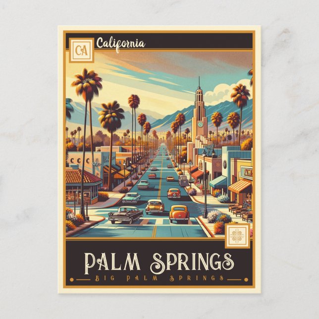 Palm Springs, California | Vintage Postcard (Front)