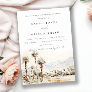 Palm Springs California Wedding Anniversary Invitation