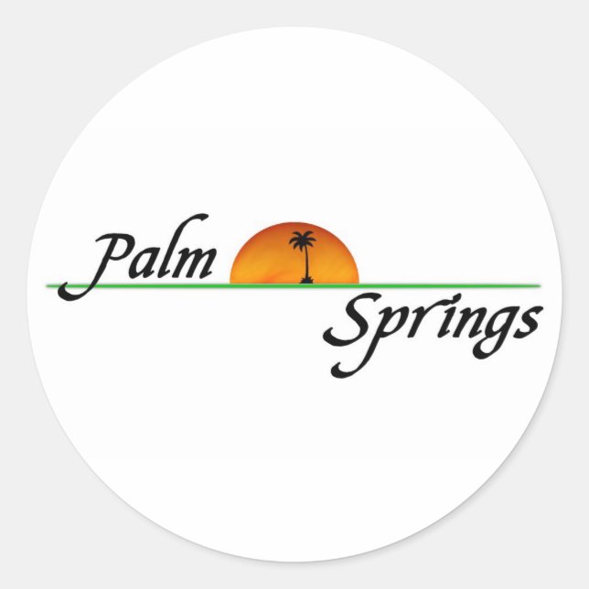 Palm Springs Classic Round Sticker (Front)