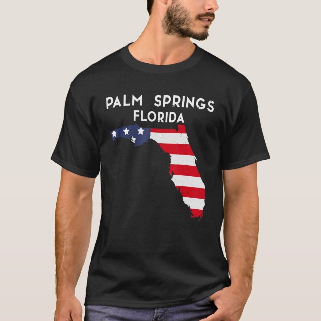 Palm Springs Florida USA State America Travel Flor T-Shirt (Front)