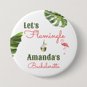 Palm Springs Last Flamingle Bachelorette Party 7.5 Cm Round Badge