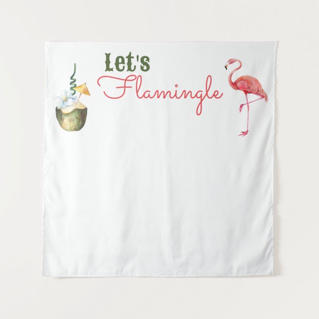 Palm Springs Last Flamingle Bachelorette Party Tapestry (Front)