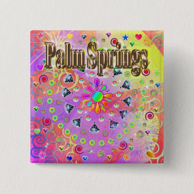 Palm Springs Lucky Golden Button (Front)