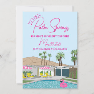 Palm Springs Mid-Century Mod invitation Template