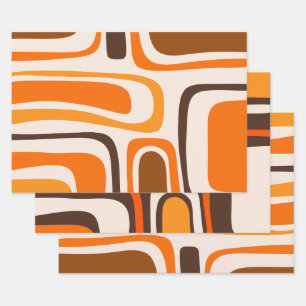 Palm Springs Mid-Century Modern Abstract Pattern Wrapping Paper Sheet