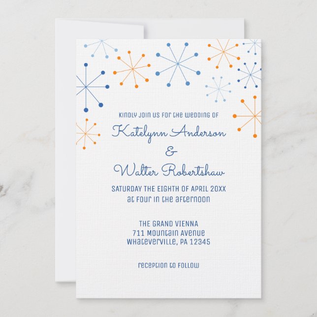 Palm Springs Midcentury Modern Vintage Invitation (Front)