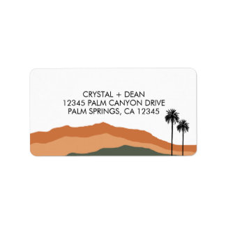 Palm Springs Modern Address Labels (tan/olive)