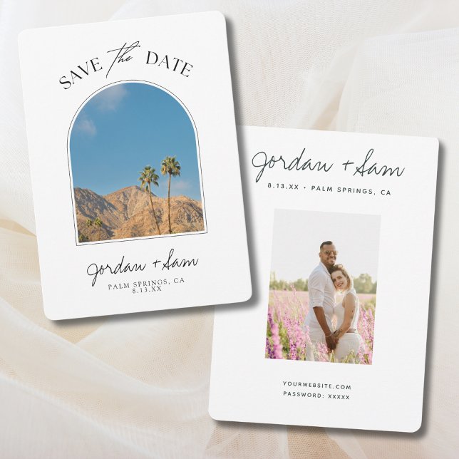 Palm Springs Palm Tree Wedding Save the Date  Invitation (Palm Springs Save the Date
)