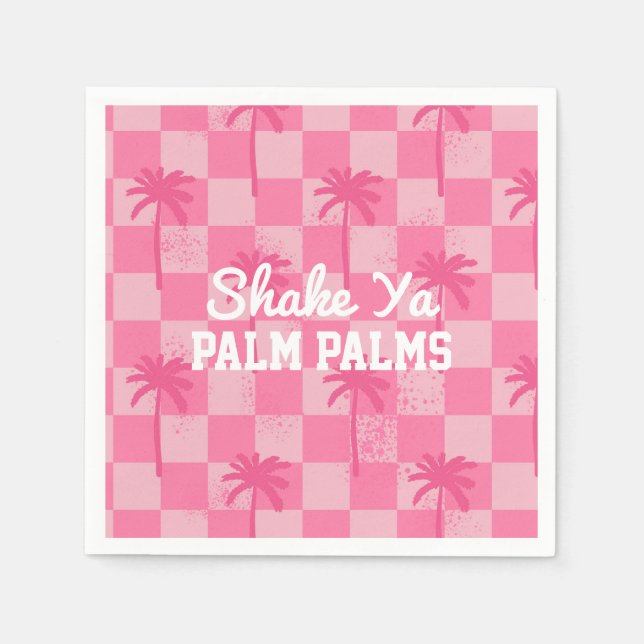 Palm Springs Party Shake Ya Palm Palm Napkins (Front)