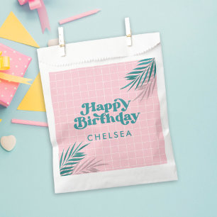 Palm Springs Pool Party Pink Adult Birthday Favour Bag