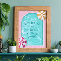 Palm Springs Pool Party Pink Adult Birthday