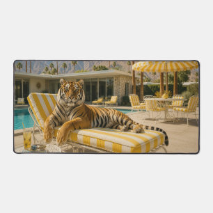 Palm Springs Poolside Tiger Desk Mat