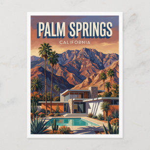 Palm Springs San Jacinto Mountain View California Postcard