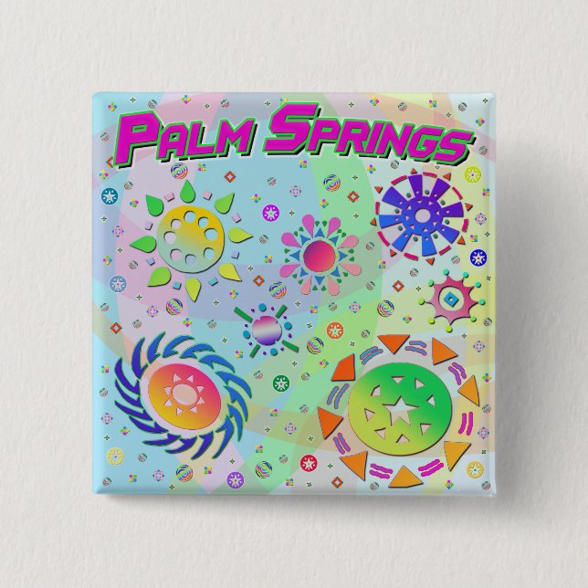 Palm Springs Seven Suns & Energy Button (Front)