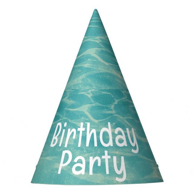 Palm Springs Summer Birthday Party Pink Party Hat (Front)