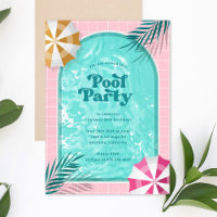 Palm Springs Summer Pool Party Pink Birthday
