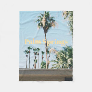 Palm Springs Travel Souvenir Fleece Blanket
