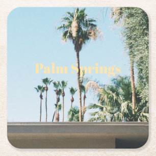 Palm Springs Travel Souvenir Square Paper Coaster
