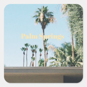 Palm Springs Travel Souvenir Square Sticker