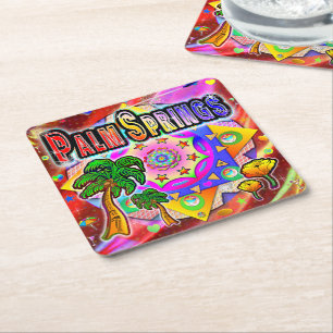 Palm Springs Tropical Friends Coaster