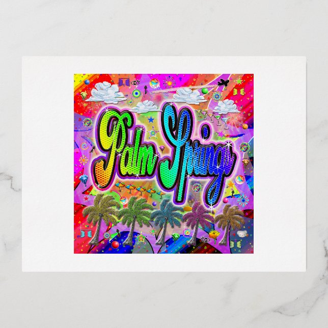 Palm Springs Vista Express Postcard (Front)