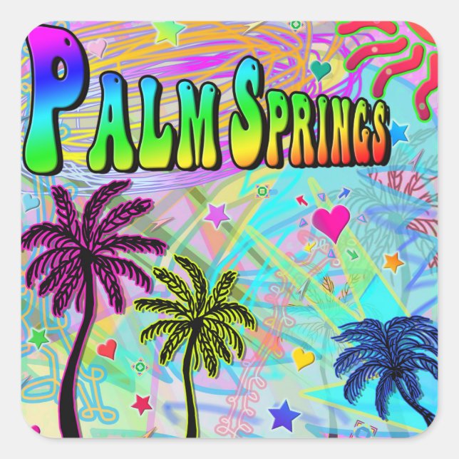 Palm Springs Vivid Romance Sticker (Front)