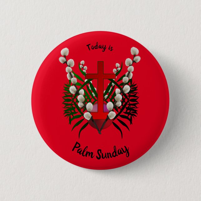 Palm Sunday A Christian Holy Day 6 Cm Round Badge (Front)