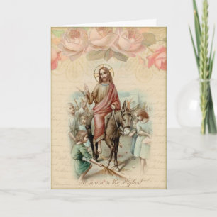 Palm Sunday Easter Hosanna Scripture Religious Holiday Card