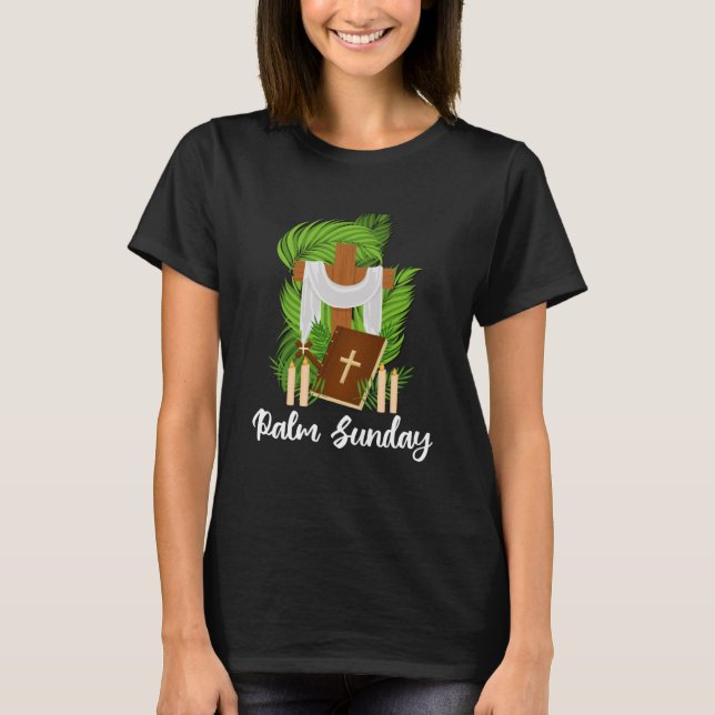 Palm Sunday Palm Cross Christian Holidays Holy Wee T-Shirt (Front)