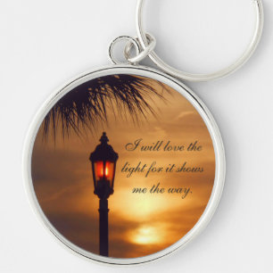 Palm Sunset Lantern Customisable Key Chain