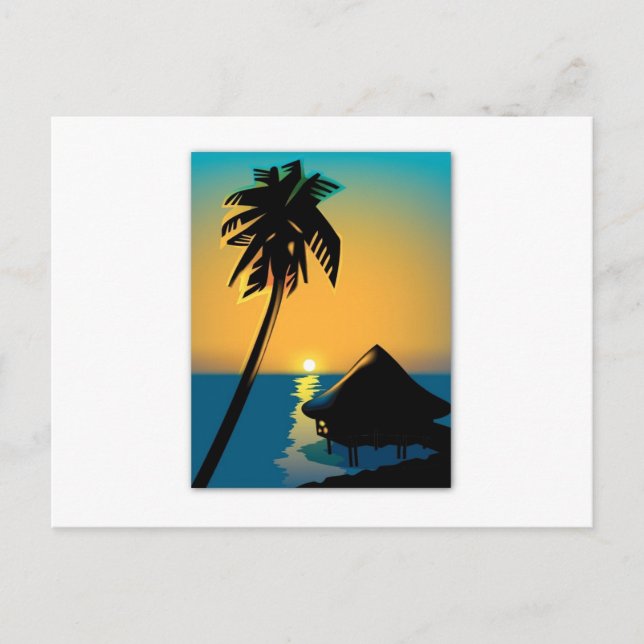 Palm Sunset Postcard (Front)