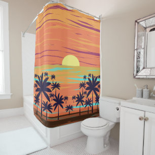 PALM SUNSET SHOWER CURTAIN