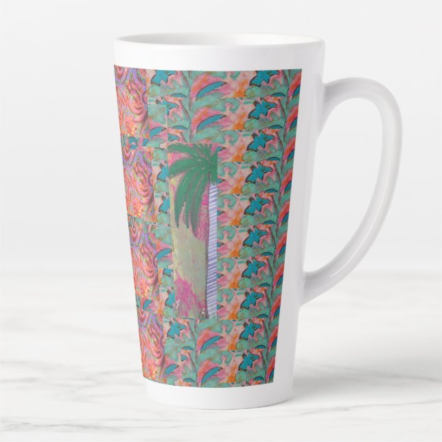 Palm Tree Abstract Latte Mug (Right)