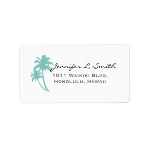Palm Tree Address Labels