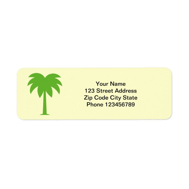 Palm tree address labels (Front)