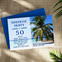 Palm Tree Adult Surprise Birthday Party