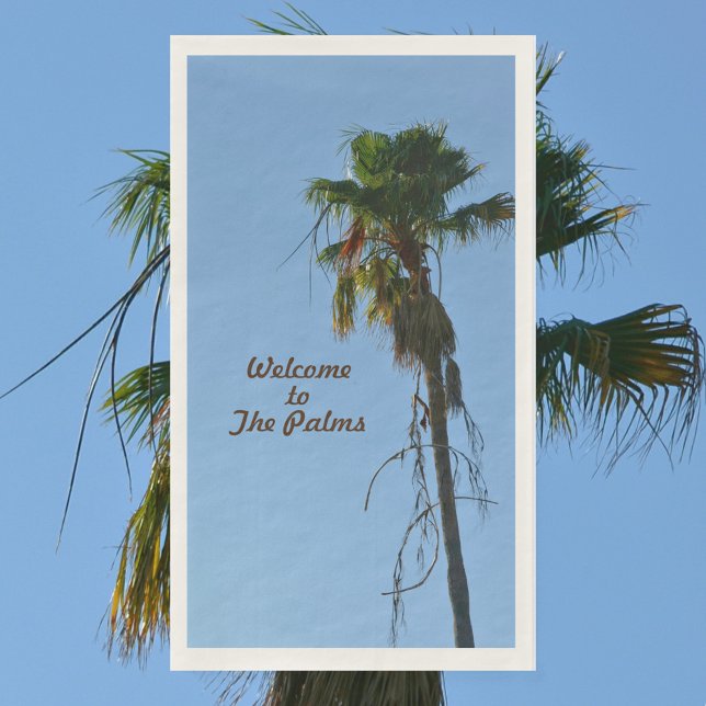 Palm Tree against Blue Sky Customisable Napkin (Creator Uploaded)