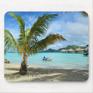 Palm tree and overwater resort mousepad
