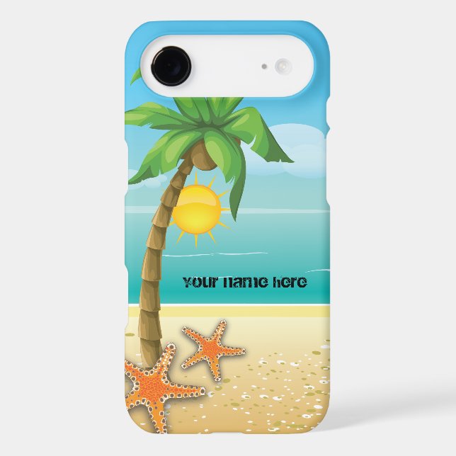 Palm tree and starfish tropical scenery case (Back)