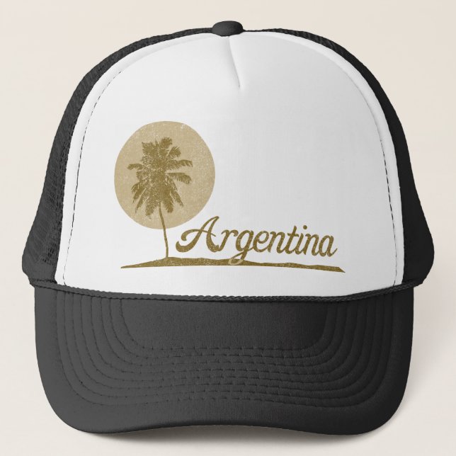 Palm Tree Argentina Trucker Hat (Front)