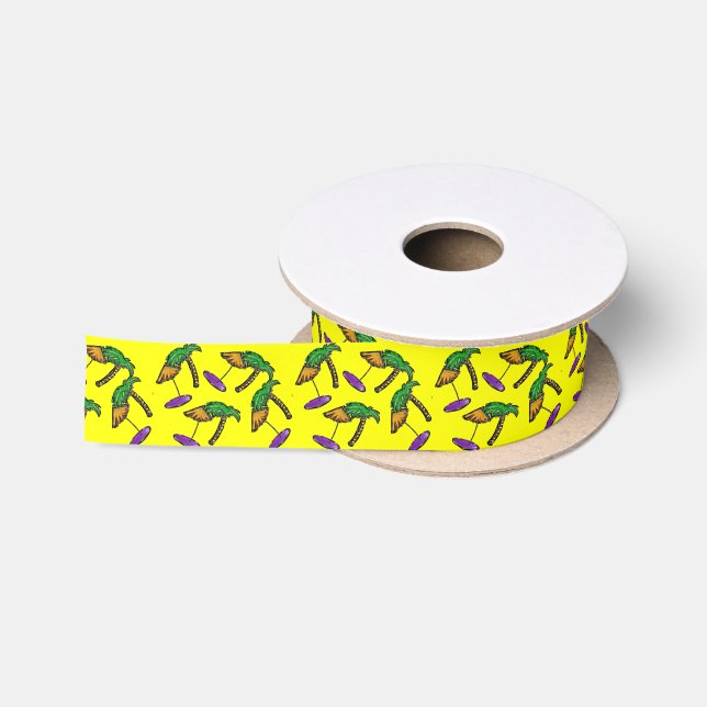 Palm Tree Art Satin Ribbon (Spool)