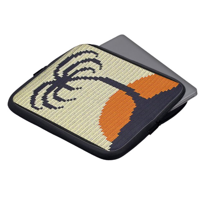 Palm Tree Artisan Crochet Print Electronics Bag (Front Top)