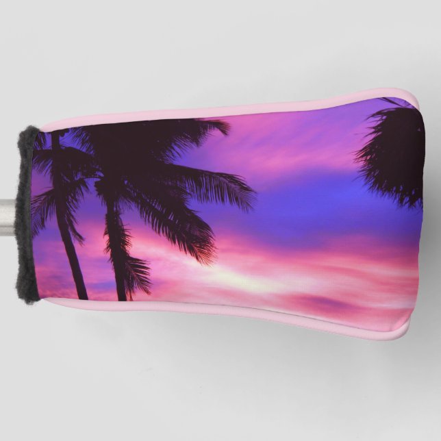 Palm Tree at Sunset  Golf Head Cover (Front)