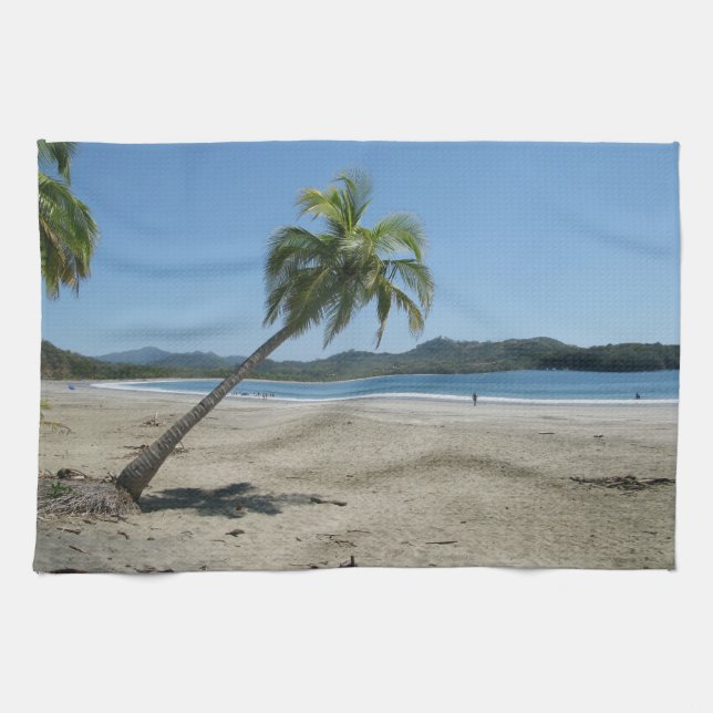 Palm Tree at the Beach Tea Towel (Horizontal)