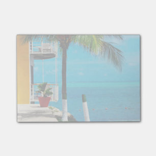 Palm Tree At The Front Yard Of A House By The Sea Post-it Notes