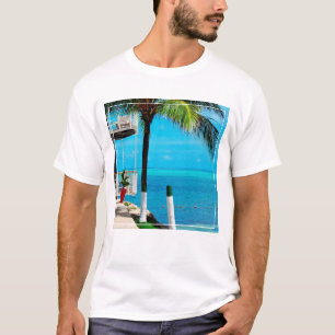 Palm Tree At The Front Yard Of A House By The Sea T-Shirt