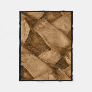 Palm Tree Bark Texture Tint Vertical Sticker  Fleece Blanket