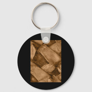 Palm Tree Bark Texture Tint Vertical Sticker Key Ring